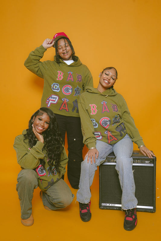 BC OLIVE LOGO HOODIE