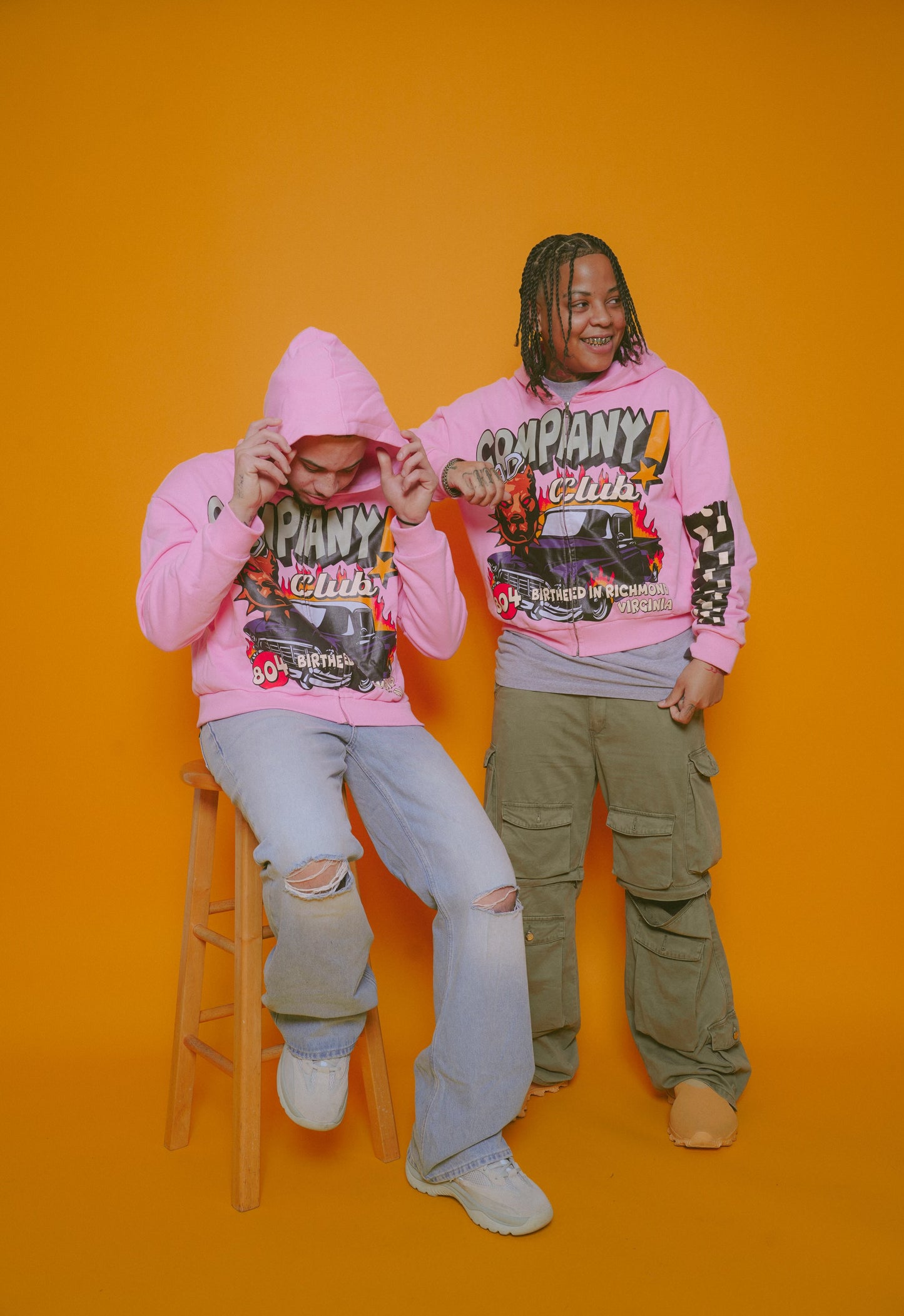 BAD COMPANY CLUB PINK STARBURST ZIPUP